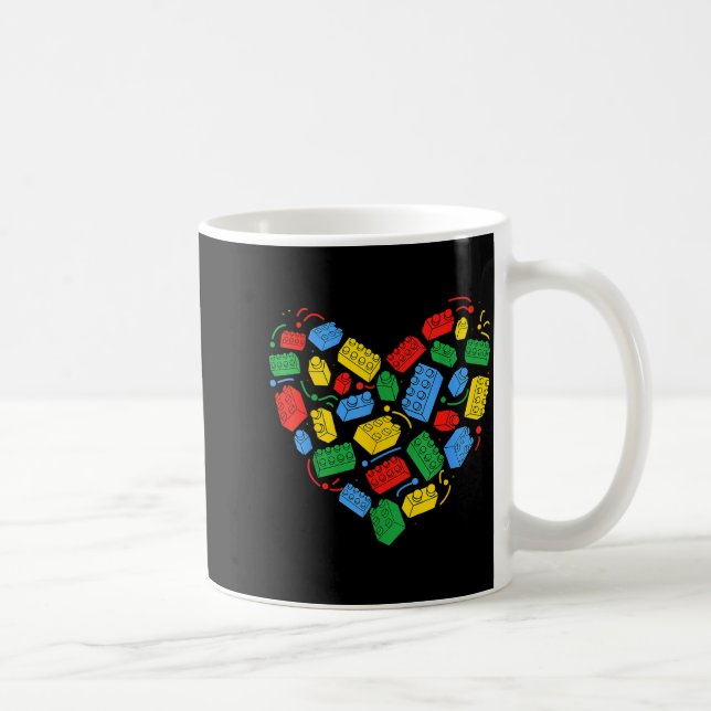 Caneca De Café Bloco do Construtor Mestre Tijolo Construindo Cora (Direita)