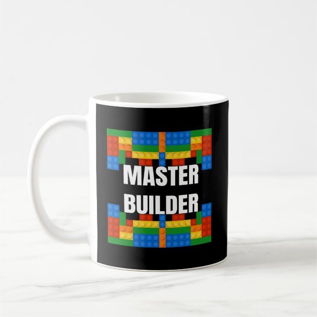 Caneca De Café Blocos componentes do Master Builder Brick Builds (Esquerda)