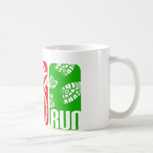 Caneca De Café Blocos da cor do Triathlon TRI
