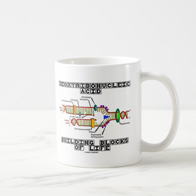 Caneca De Café Blocos de apartamentos do ácido Deoxyribonucleic (Direita)