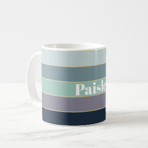 Caneca De Café Blocos de Cores de Verão Personalizados e Roxos Ve