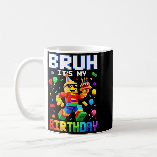 Caneca De Café Blocos de Tijolos de Dabbing (Esquerda)