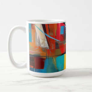 Caneca De Café Blocos Urbanos Abstratos
