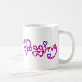 Caneca De Café Blogar Amor Estrelas Corações Rosa