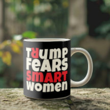 Blogueiro anti-trump feminista slogan vermelho neg