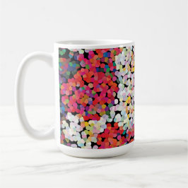 Caneca De Café Blogues Florais de Cristal Vermelho
