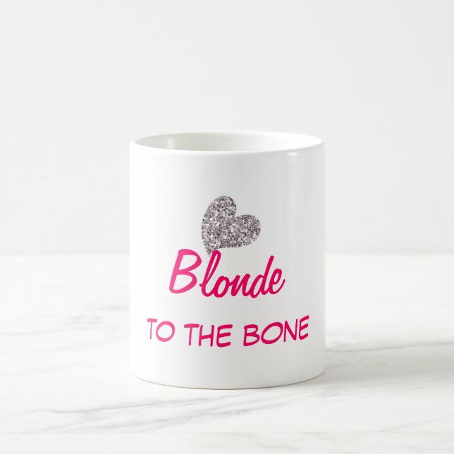 Caneca De Café Blonde engraçada para a citação óssea (Centro)