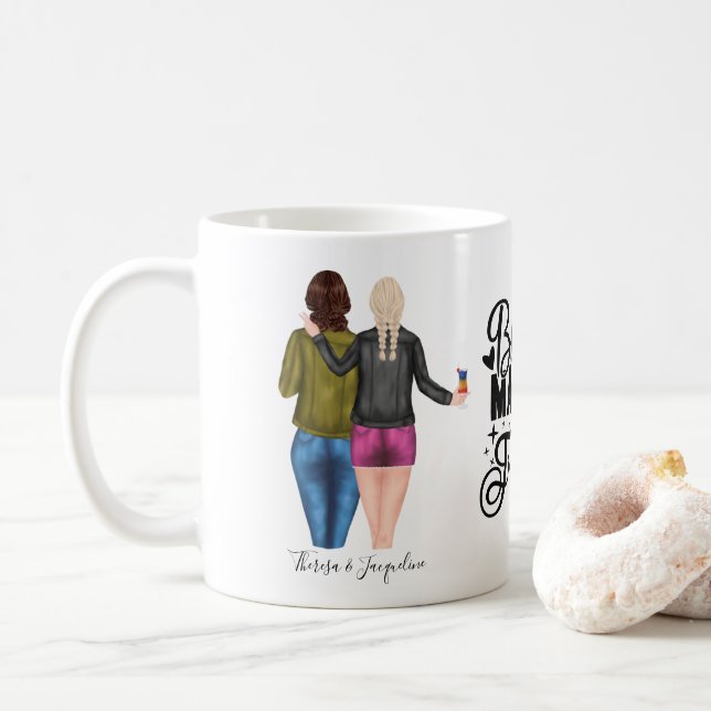 Caneca De Café Blonde personalizada: melhores amigos (Com Donut)