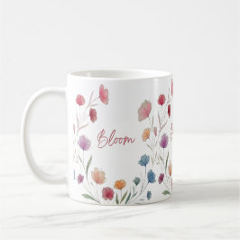 Caneca De Café Bloom Floral Soft Pastel Botanical Inspirational 