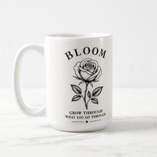 Caneca De Café Bloom – Grow Through What You Go Through | Minimal