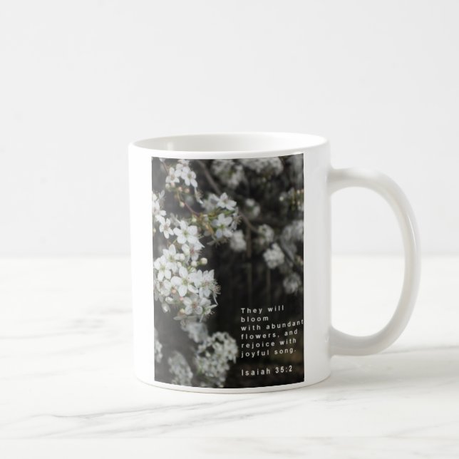 Caneca De Café Bloom Scripting Card Coffee Mug (Direita)