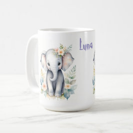 Caneca De Café Blooming Baby Elephant