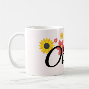 Caneca De Café Blooms cromáticos - Adicione seu nome