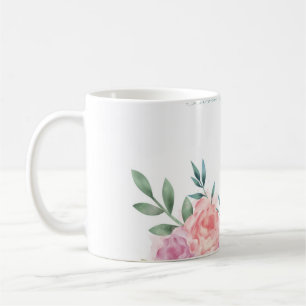 Caneca De Café "Blooms in a Cup: Floral Elegance Mug"