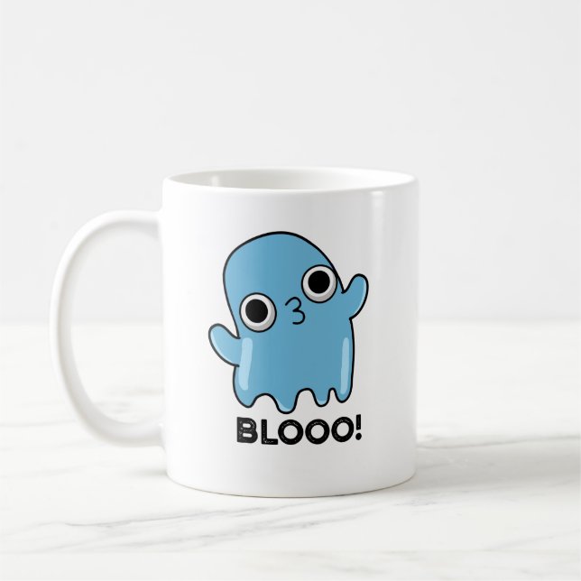Caneca De Café Blooo Funny Blue Ghost Pun (Esquerda)