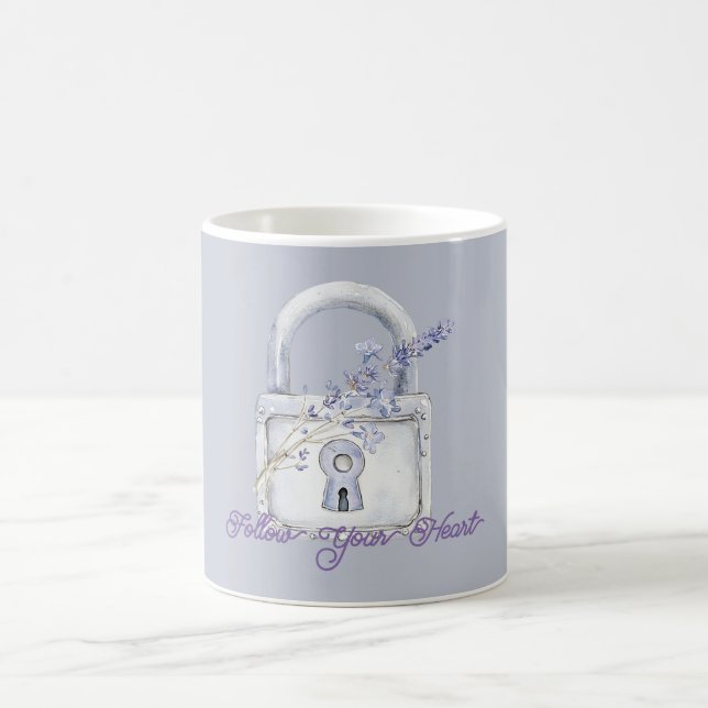 Caneca De Café Bloqueio de Flores de Lavanda (Centro)