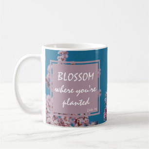 Caneca De Café BLOSSOM Inspiracional Personalizado ONDE PLANEJADO
