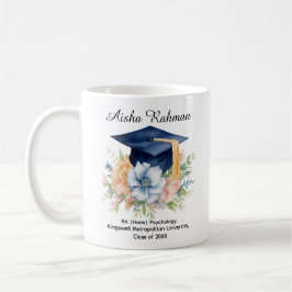 Caneca De Café 🎓Blossom & Tassel Graduation Mug