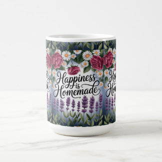 Caneca De Café "Blossomas da Felicidade: 'Felicidade é Homemada'