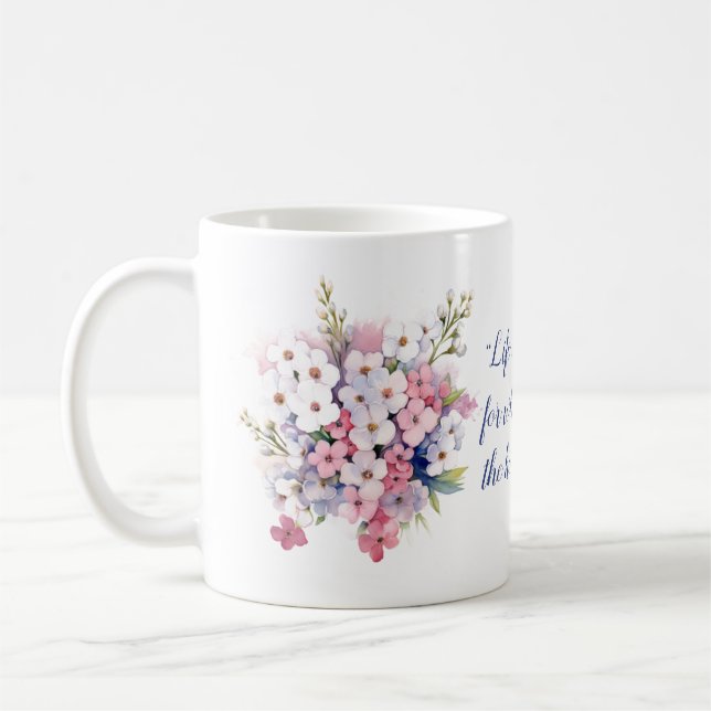 Caneca De Café Blossomas de Amor, Personalizado (Esquerda)