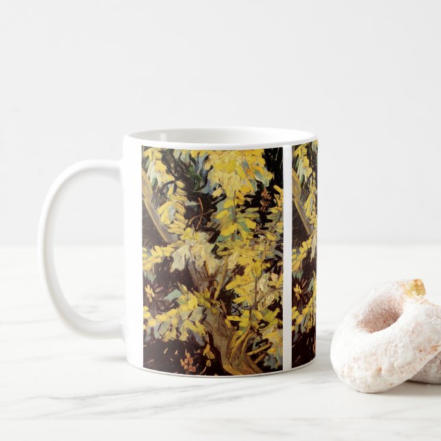 Caneca De Café Blossoming Acacia Branches por Vincent van Gogh (Com Donut)