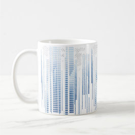 Caneca De Café Blue Abstract Geometric Mug