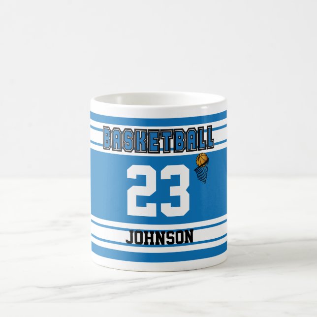 Caneca De Café Blue and White Basball Jersey (Centro)