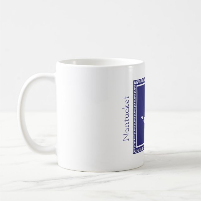 Caneca De Café Blue and White Nantucket Love Mug (Esquerda)