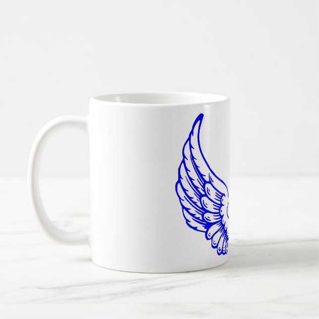 Caneca De Café Blue Angel Wings Mug. (Esquerda)