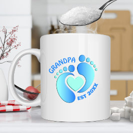 Caneca De Café Blue Baby Feet Mug para vovô