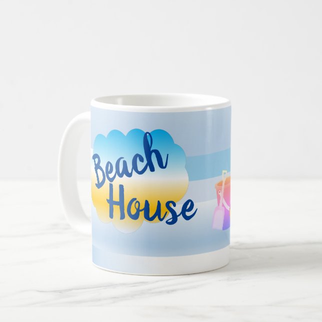 Caneca De Café Blue Beach House Mug (Frente Esquerda)