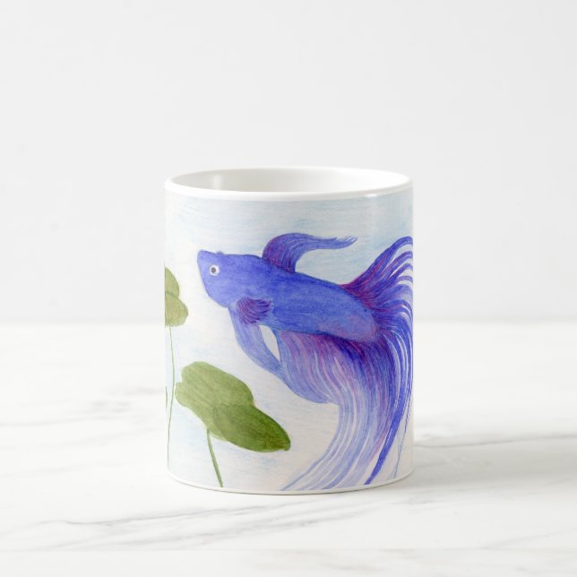 Caneca De Café Blue Betta Fish (Centro)
