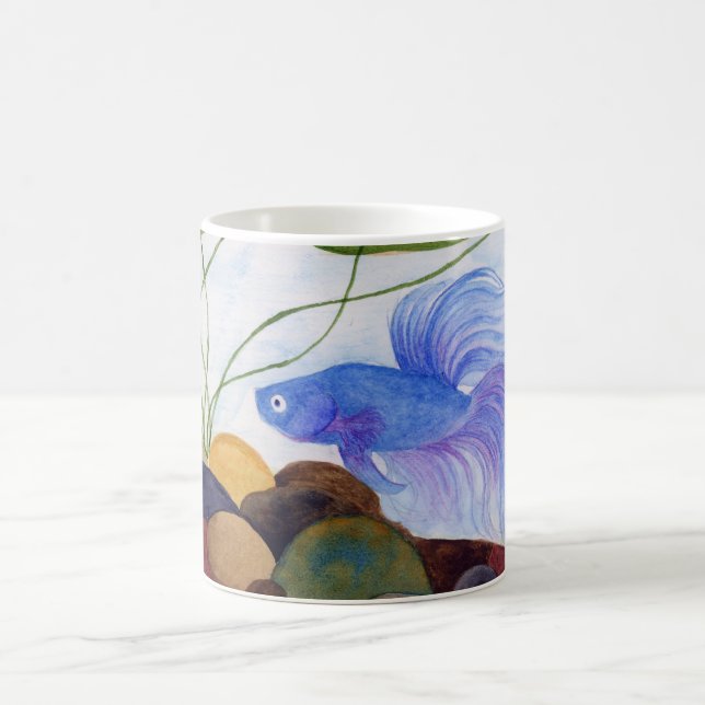 Caneca De Café Blue Betta Fish (Centro)