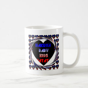 Caneca De Café Blue Black Hakuna Matata Bebê Crianças Design.png