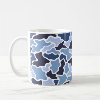 Caneca De Café Blue Camo
