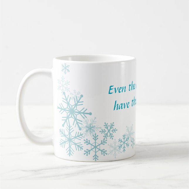Caneca De Café Blue Christmas Winter Mug (Esquerda)