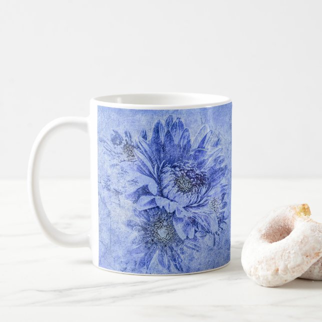 Caneca De Café Blue Chrysanthemum Mug (Com Donut)