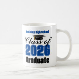 Caneca De Café Blue Class of 2026 Graduation Keepsake