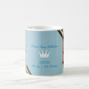 Caneca De Café Blue Crown Baby Photo Collage Mug