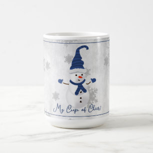 Caneca De Café Blue Cute Snowman Holiday Mug