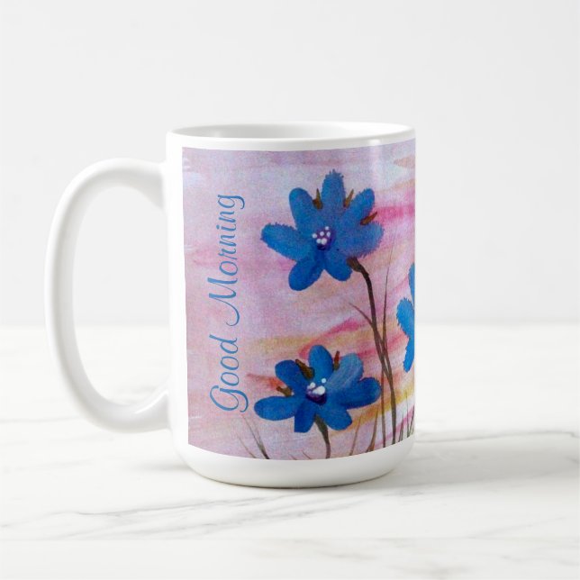 Caneca De Café Blue Denim Floral (Esquerda)