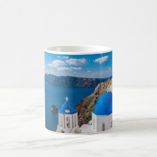 Caneca De Café Blue Domes of Santorini