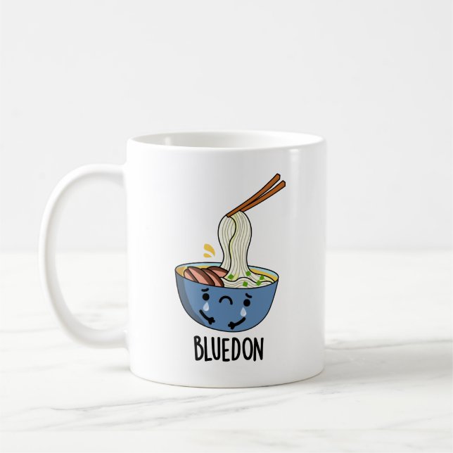 Caneca De Café Blue-don Funny Udon Pun  (Esquerda)
