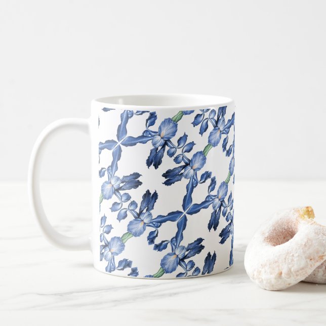 Caneca De Café Blue Dutch Iris - (Com Donut)