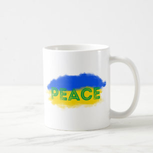 Caneca De Café Blue e Yellow Ucrânia inspiraram Sem guerra de paz