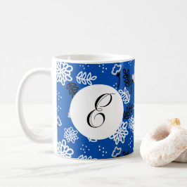 Caneca De Café Blue field flowers