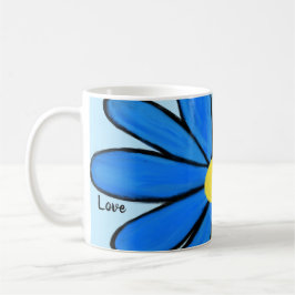 Caneca De Café Blue Floral Love Personalizado Blue Mugs