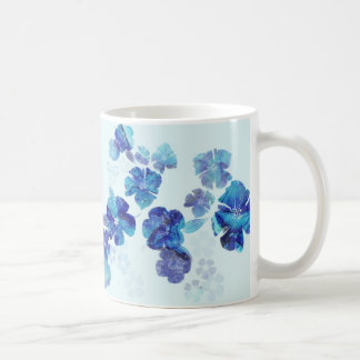 Caneca De Café Blue Floral Mug