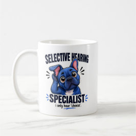 Caneca De Café Blue French Bulldog Snack Radar Humor Arte