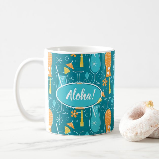 Caneca De Café Blue Hawaii and Tropical Itch (Com Donut)
